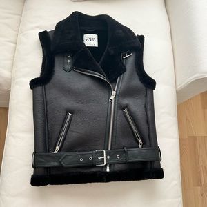 Zara Faux leather vest